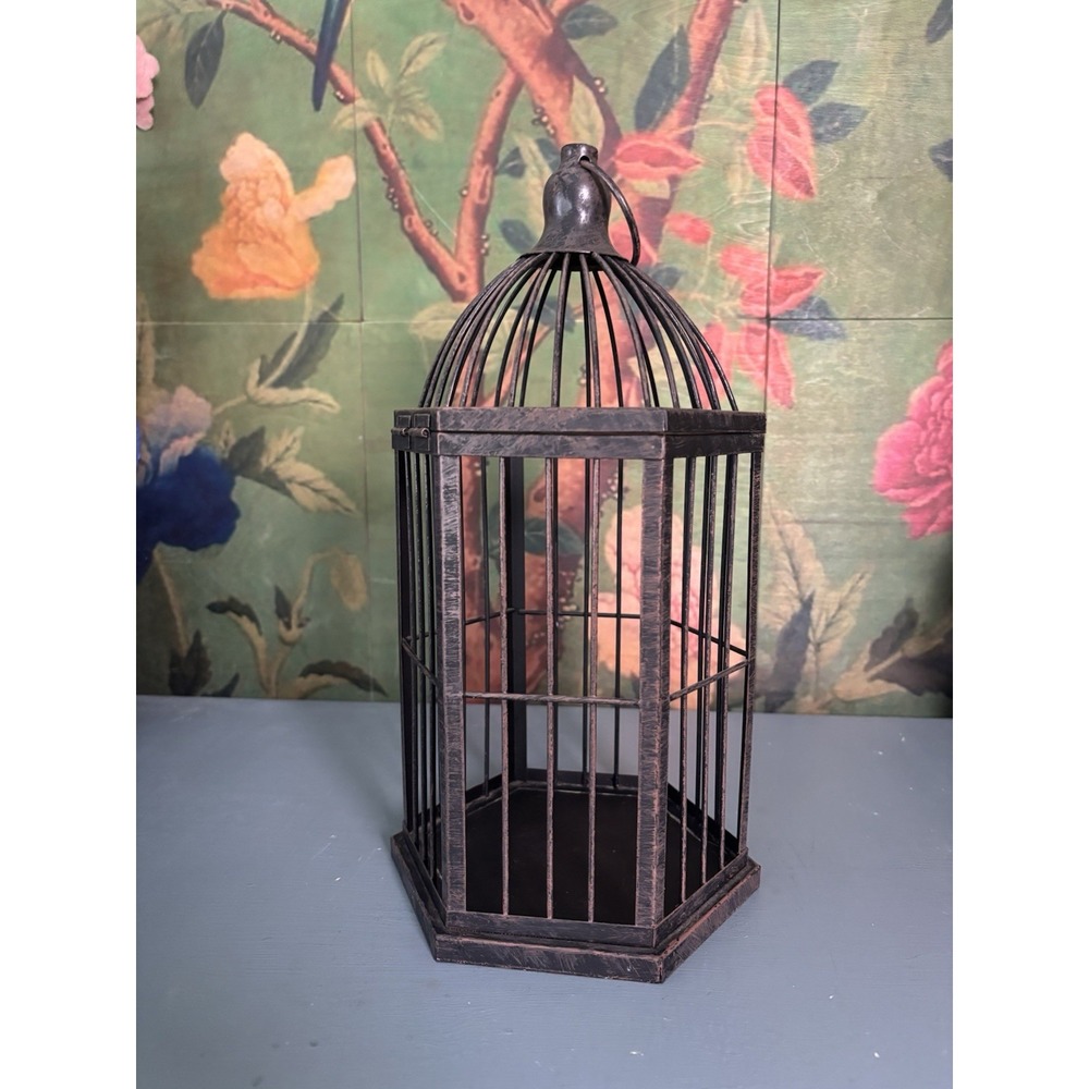 Hallmark Decorative Metal Birdcage Candle Holder Farmhouse Cottagecore 12"